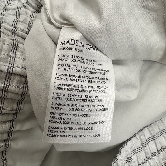 NEW Club Monaco Plaid Lightweight Grid Shorts High Rise Womens White Multi SZ XL - Picture 5 of 5